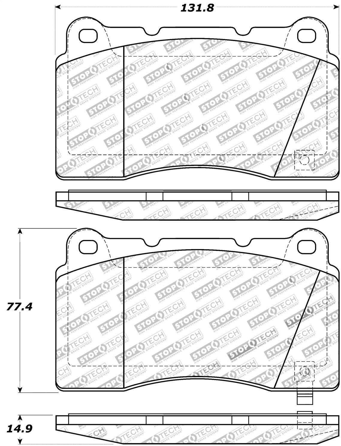 StopTech 309.10010 Street Performance Front Brake Pad