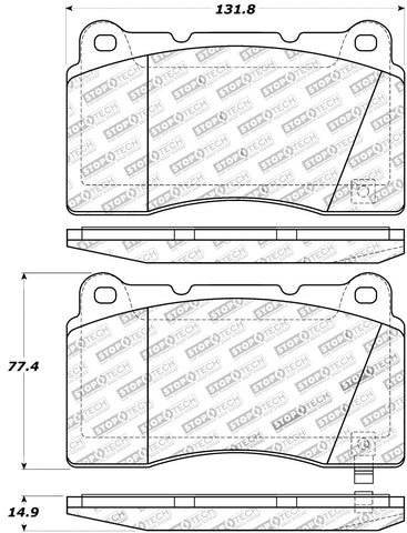 StopTech 309.10010 Street Performance Front Brake Pad