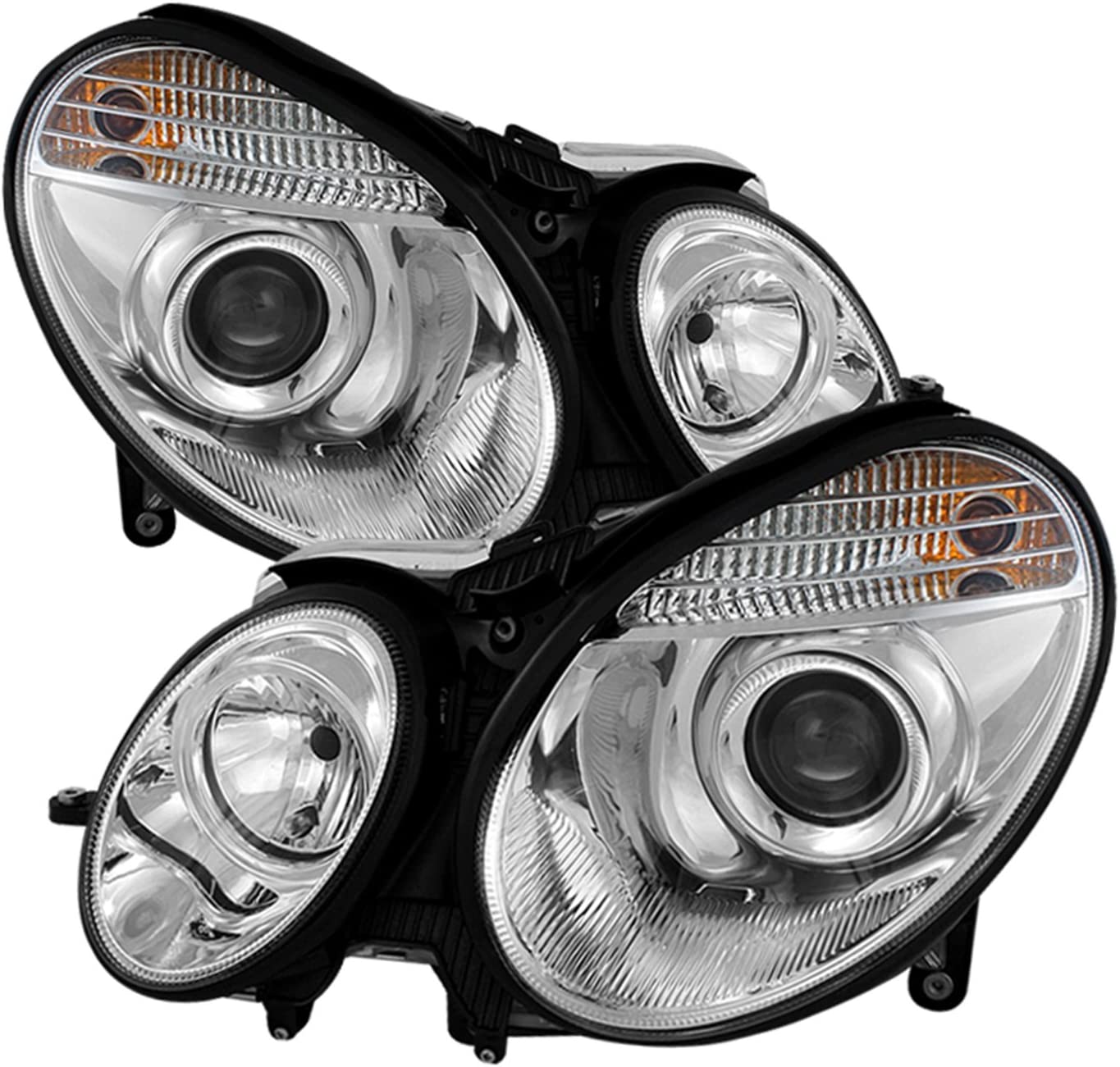 Spyder Auto PRO-YD-MBW21103-HL-C Mercedes Benz W211 E-Class Chrome Halo Projector Headlight