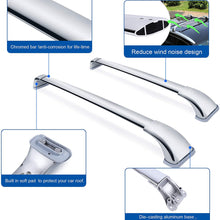 Autekcomma Chrome Finishing Roof Rack Cross Bars Compatible for Toyota Highlander XLE/Limited & SE/LE/LE Plus/LE Hybrid 2014 2015 2016 2017 2018 2019