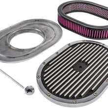 JEGS Performance Products 500099 Oval Air Cleaner Kit 12 L x 8-1/4 W x 3 H 5-1/8