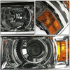 For Chevy Silverado 1500 Smoked Lens Amber Corner LED DRL Projector Headlight + Smoke Lens Fog Light + Switch