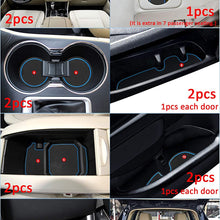 Auovo Anti Dust Door Mats for Toyota Highlander 2019 2018 2017 2016 2015 2014 Interior Accessories Custom Fit Door Compartment Cup Center Console Liners(14pcs/Set, Blue)