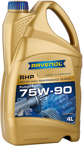 RAVENOL J1C1130-004 SAE 75W-90 Gear Oil - RHP Racing Full Synthetic API GL-4 / GL-5 Spec (4 Liter)