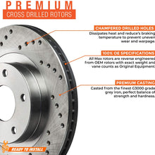 [Front + Rear] Max Brakes Premium XD Rotors with Carbon Ceramic Pads KT035723