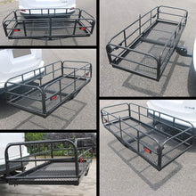 Cargo Carrier Hitch Mount Luggage Carrier Folding Legs Spring Hooks Cargo Basket for Outdoor
