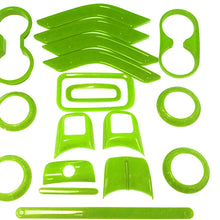 E-cowlboy 18 PCS Full Set Interior Decoration Trim Kit,Interior Door Handle Cover Trim,Air Conditioning Vent Cover Trim, Copilot Handle Cover Trim for Jeep Wrangler JK JKU 2011-2018 4-Door