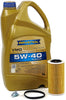 Blau J1A5086-B Motor Oil Change Kit - Compatible with 2005-08 Audi A4 w/ 4 Cylinder 2.0T Engine - 5w40 (2007-09 Cabriolet)