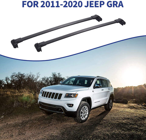 Ai CAR FUN US Stock Cross Bars Roof Rack Fit for 2011-2020 Jeep Grand Cherokee Black