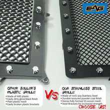EAG Rivet Mesh Grille Stainless Steel Replacement with Shell Fit for 99-04 Ford Super Duty F250 F350 F450 F550