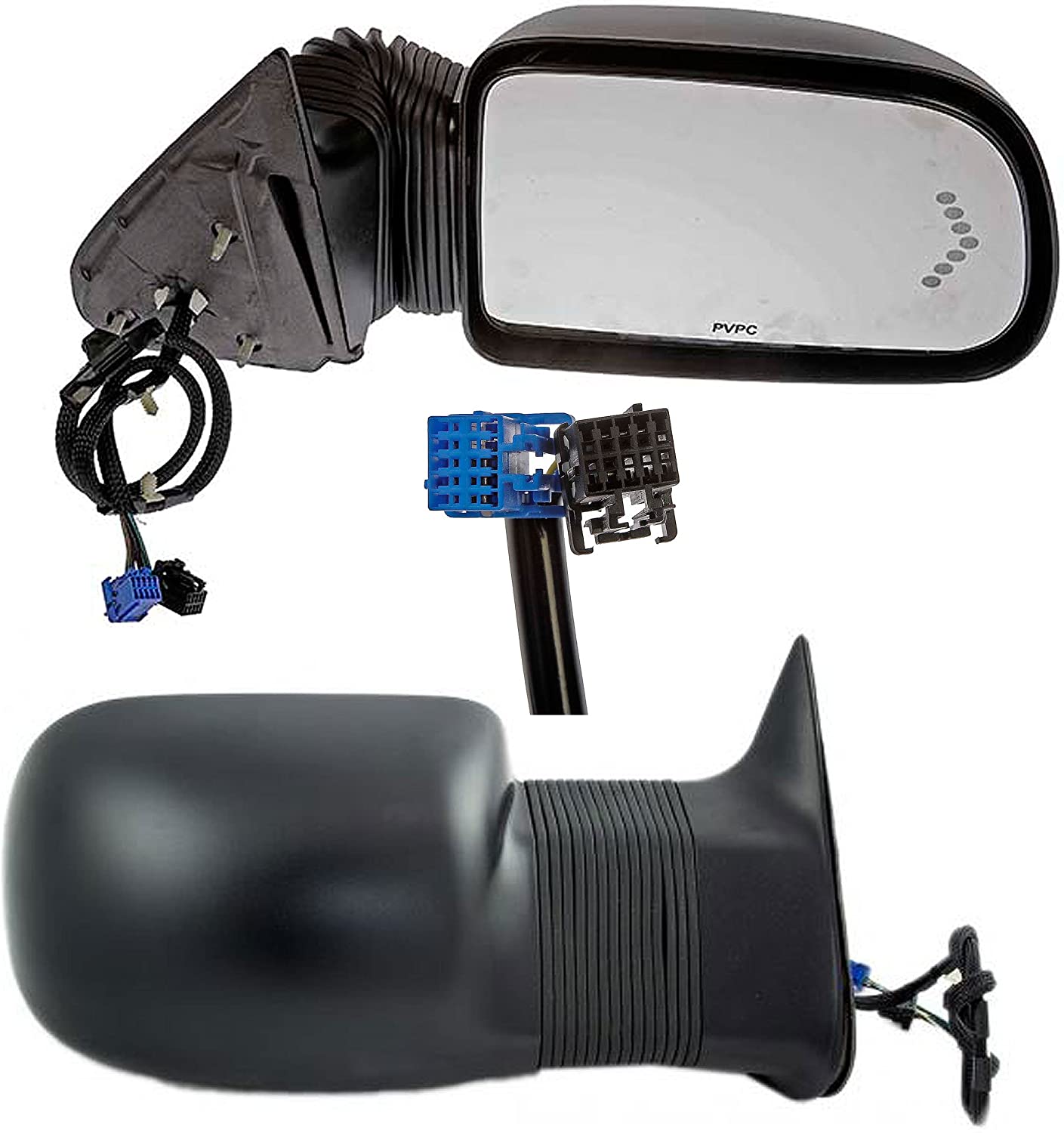 APDTY 066782 Power Mirror Tow Camper Towing Right w/Turn Signal w/Power Extend Replaces 15182965, 19153378