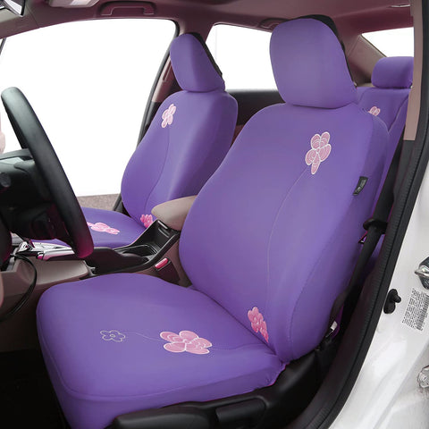 TLH Floral Seat Covers Front, Airbag Compatibal, Pink Color-Universal Fit for Cars, Auto, Trucks, SUV