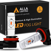 Alla Lighting 3800lm H11 H16 Red LED Fog Lights Bulbs ETI 56-SMD Xtreme Super Bright H8 H11 H16 LED Bulbs Replacement for Cars, Trucks, SUVs, Vans