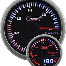 Prosport Gauges Volt Gauge - Electrical Amber/White JDM Series 60mm (2 3/8")