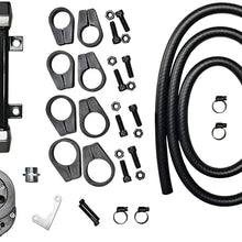 Jagg 750-1100, Harley-Davidson 6 Row Chrome Vertical Frame Mount Oil Cooler System