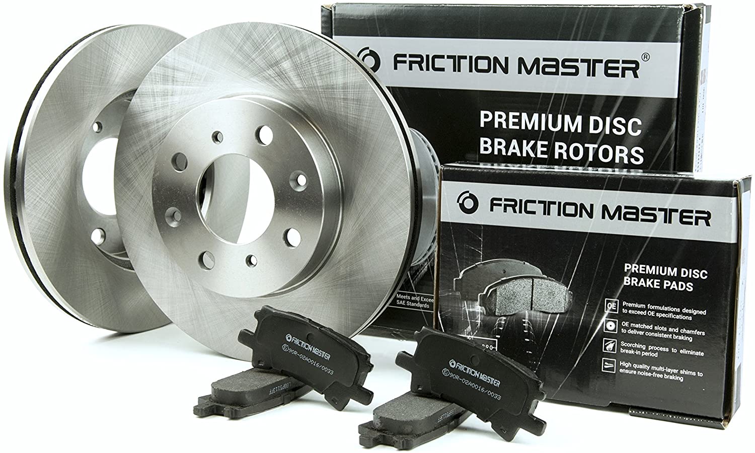 Friction Master Rear Premium OE Brake Disc Rotors and Metallic Pads |FITS: 2008 JEEP LIBERTY 11.88