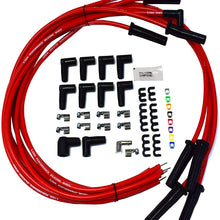 A-Team Performance Silicone High Performance Spark Plug Wire Set Universal Fit V8 V6 Plus Coil Wire Compatible with Buick Cadillac Chevy GMC Ford Mopar Oldsmobile Pontiac 9.5mm (Red)