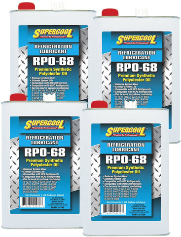 TSI Supercool 24766 HVAC POE 68 Premium Synthetic Polyester Oil - 1 Gallon, Pack of 4