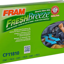 Fram Fresh Breeze - Filtro de aire para cabina Arm & Hammer Baking Soda, CF10374 para vehículos Dodge/Toyota