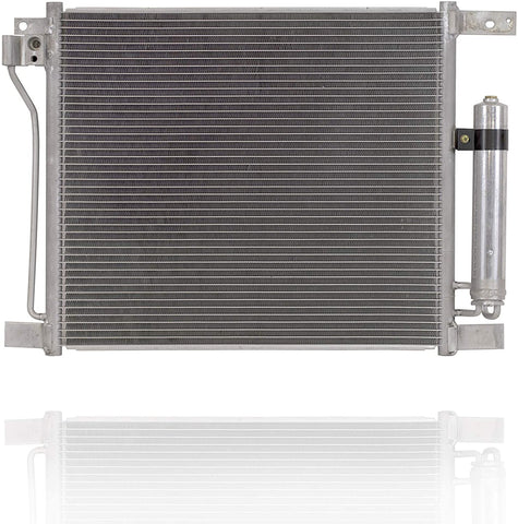A-C Condenser - PACIFIC BEST INC. For/Fit 17-18 Nissan Sentra-SR Turbo/Nismo/4Cy/1.6L Turbo - With Receiver & Dryer (Exclude 1.8L/S/FE/SL/SV/SR) - 921003SP0A