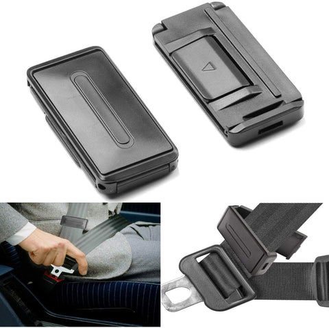 Car Seat Belt Adjuster, Seatbelt Clips, Smart Adjust Seat Belts to Relax Shoulder Neck, Set of 2 Pieces in Black, Provides Comfort for Neck and Shoulder While Driving Extremely Easy to use.