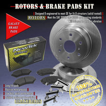 DK1187-1 Front Brake Rotors and Ceramic Pads and Hardware Set Kit