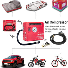 Car Jump Starter with Air Compressor, 1000 AMP Peak Jump Cable, 120 PSI Air Pump, 18000mAh Li-on Battery Jump Pack, Built-in 2 USB Ports and 2 LED Lights
