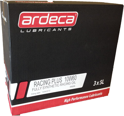 Ardeca Racing Plus 10w-60 Fully Synthetic Motor Oil 3 x 5 Liter CASE Made in Belgium