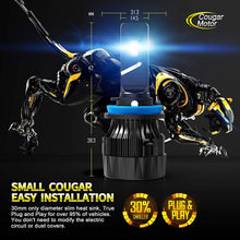 Cougar Motor X-Small H11 H8 H9 LED Headlight Bulb, 10000Lm 6500K All-in-One Conversion Kit - Cool White CREE