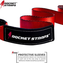 Rocket Straps - 3" x 30' Heavy Duty Tow Strap | 30,000 LBS Rated Capacity Recovery Strap | Vehicle Tow Straps with Protected Loop Ends | Emergency Off Road Truck Accessories Towing Rope | Storage Bag