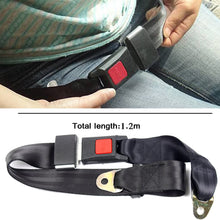 AIRKOUL Universal Lap Seat Belt，Automotive Seatbelt 2 Point Adjustable Safety Seat Belt for Go Kart, Club Golf Cart Black