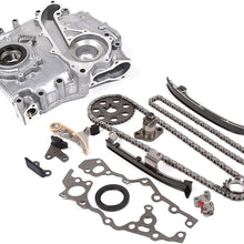 Evergreen TCK2020OP Compatible With 94-04 Toyota 2.7 DOHC 16V 3RZFE Timing Chain Kit w/Timing Cover Oil Pump