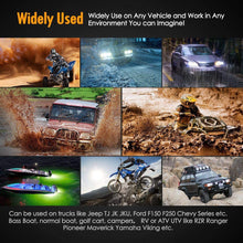 Partsam 8 Pods LED Rock Light Kits Compatible with Jeep TJ JK F150 F250 Truck Boat Lamp Camper RV ATV UTV RZR Ranger Yamaha Viking Teryx Mule Under Body Glow Footwell Fender Wheeler (Green 8PCS)
