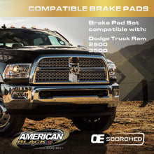American Black ABD1400C Professional Ceramic Rear Disc Brake Pad Set Compatible With RAM 2500 / RAM 3500 / RAM 1500 Tradesman HD - OE Premium Quality - Perfect fit, QUIET and DUST FREE