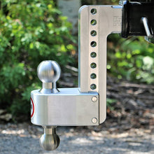 Weigh Safe 180 Hitch CTB8-2.5 8" Drop Hitch, 2.5" Receiver 18,500 LBS GTW - Adjustable Aluminum Trailer Hitch Ball Mount & Chrome Plated Combo Ball, Dual Pin Keyed Lock