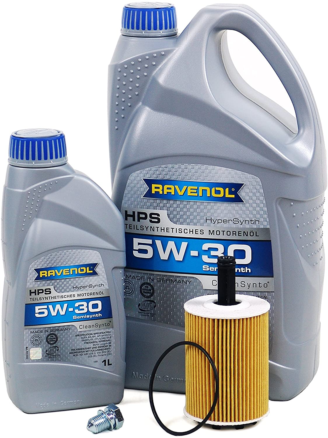 Blau J1A5061-A Motor Oil Change Kit - Compatible with 2006-08 Audi A3 w/ 6 Cylinder 3.2L Engine - 5w30