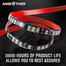 AMBOTHER 60-Inch Tailgate Light Bar Double Row Waterproof Light Strip Running Turn Signal Brake Reverse Tail Lights 5050 LEDs No Drill Install for Pickup Trucks Trailer Car