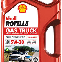 Shell Rotella Gas Truck Full Synthetic 5W-20 Motor Oil for Pickups and SUVs (5-Quart, Single Pack)