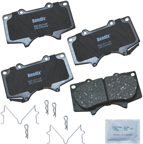 Bendix Premium Copper Free CFC976 Ceramic Brake Pad (with Installation Hardware Front)