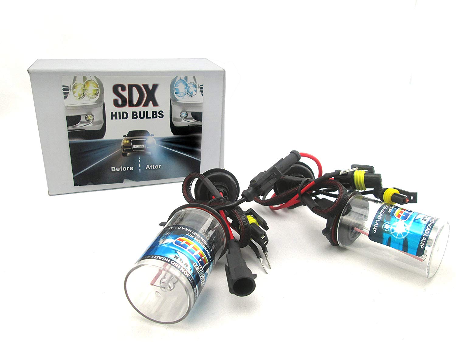 SDX HID Xenon Headlight Replacement Bulbs, H7, 8000K