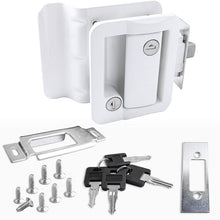 RV Travel Trailer Entry Door Lock Polar White Paddle Deadbolt