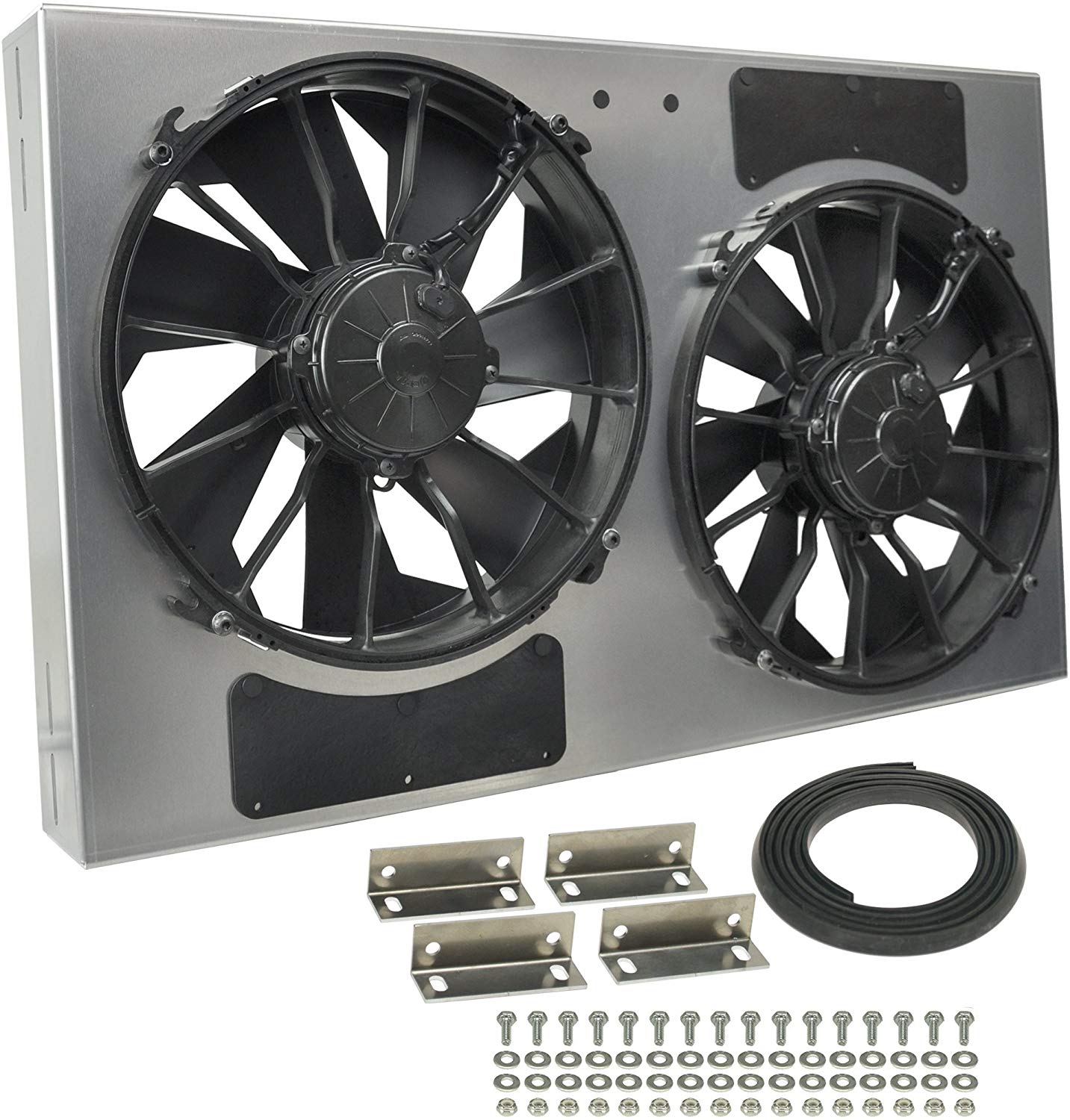 Derale Performance 16838 Gray/Black High Output Dual Radiator Fan