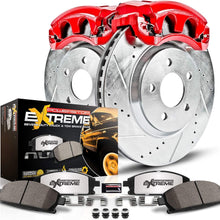 Power Stop KC1799-36 Z36 Truck & Tow Rear Caliper Kit-Drilled/Slotted Brake Rotors, Carbon-Fiber Ceramic Brake Pads, Calipers