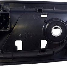 PT Auto Warehouse GM-2546MAFL2 - Inside Interior Inner Door Handle, Black (Ebony) Housing with Chrome Lever - with Memory and Heated Seat Hole, Driver Side Front