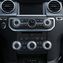 HERBEN 5pcs/Set Chrome Volume and Air Conditioning Knobs Trim for Land Rover Discovery 4 LR4 Car Accessory and Parts