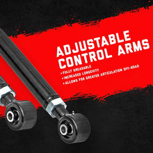 Rough Country Adjustable Control Arms (fits) 2018-2020 Jeep Wrangler JL | Greasable | Front Lower | 110601