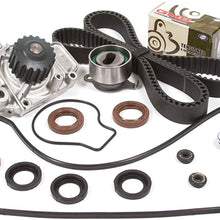 Evergreen TBK143VCT Fits 88-95 Honda Civic Del Sol 1.5 SOHC D15B1 D15B2 D15B6 D15B7 D15B8 Timing Belt Kit Valve Cover Gasket Water Pump