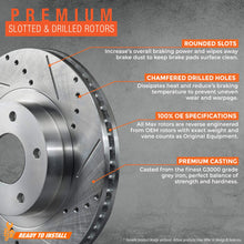 Max Brakes Front Performance Brake Kit [ Premium Slotted Drilled Rotors + Ceramic Pads ] KT001431 Fits: Acura 91-95 Legend 96-98 RL & TL 97-01 Integra Type R | Honda 97-01 CRV & Prelude