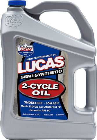Lucas Oil 10115 Semi-Synthetic 2-Cycle Oil - 1 Gallon Jug