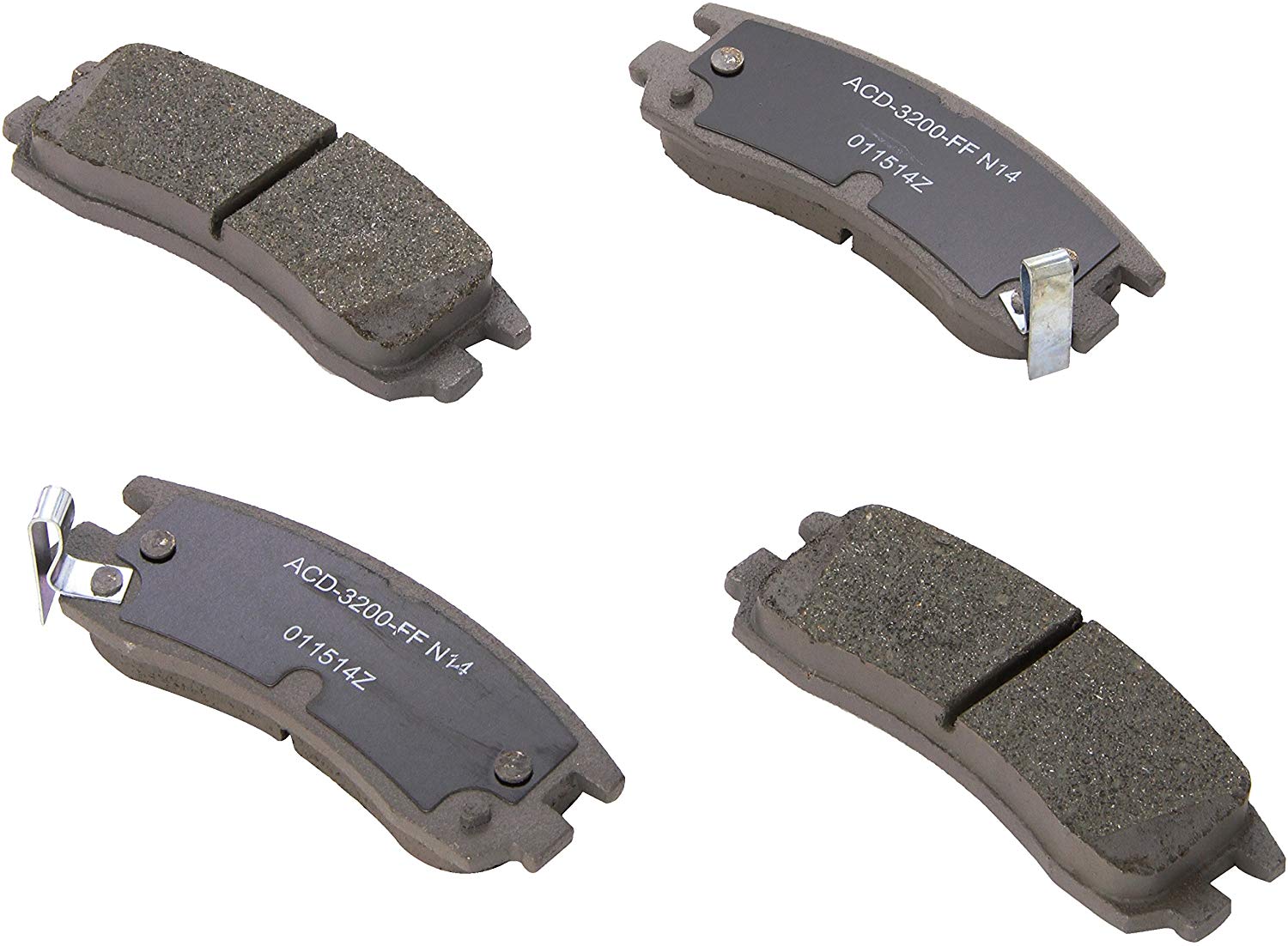 ACDelco 14D698CH Advantage Ceramic Rear Disc Brake Pad Set